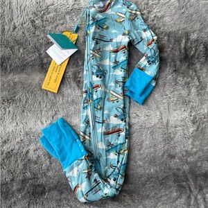Posh Peanut airplane zippered pajamas